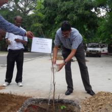 Compensatory Plantation By NHIDCL Officers at National Rose Garden, Chanakyapuri, New Delhi On August 4, 2016