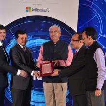 The Indian Express Group has awarded INFRACON for Outstanding Tech Platform for Engaging Professionals at "Express Technology Sabha" in Visakhapatnam on 18-02-2017.